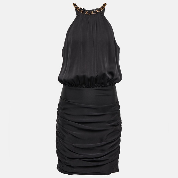 VERONICA BEARD Chain halterneck silk-blend minidress, Size 2, $598 - Picture 9 of 16